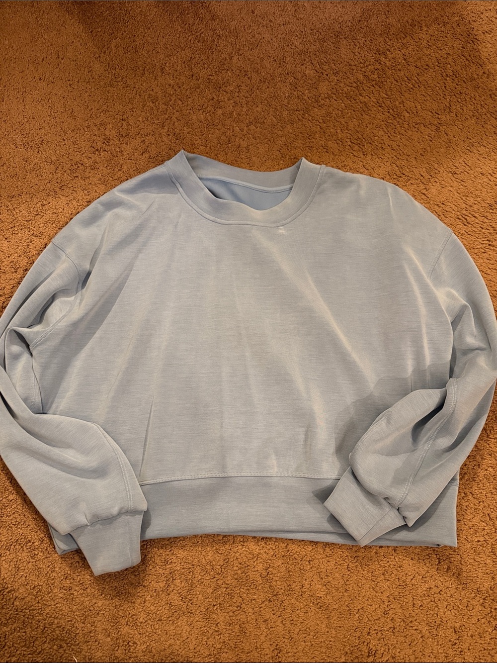 lululemon athletica Light Blue Crewneck Pullover Sweatshirt